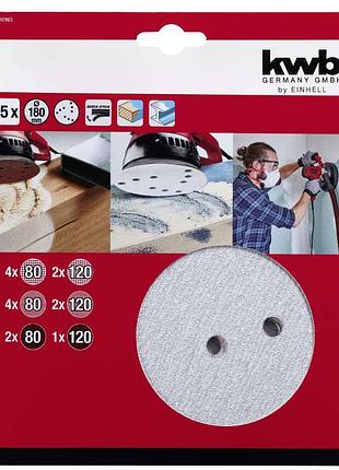 Абразивные круги для te-dw 180 (15 шт. 10 шт. - р80, 5 шт. - р120) kwb 490965