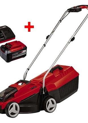 Професійна газонокосарка акумуляторна einhell ge-cm 18/32 li - solo : 1 акум 5.2 ампера + зарядка, 32см ширина безщіткова