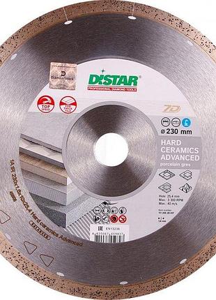Диск алмазный отрезной distar 1a1r hard ceramics advanced 230мм керамогранит, керамика 11120528017