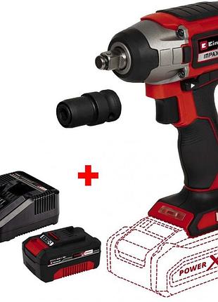 Мощный ударный аккумуляторный гайковерт бесщеточный einhell impaxxo 18/230 - solo: с акб 18v 4.0 ah,230 нм