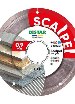 Диск алмазный отрезной distar 1a1r 100 scalpel: 100x0.9x22,23мм, керамика, керамогранит (11120158027)