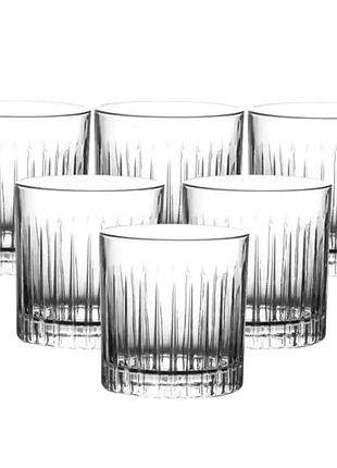 Набір склянок для віскі 6 штук по 310 мл прозорий hp4166