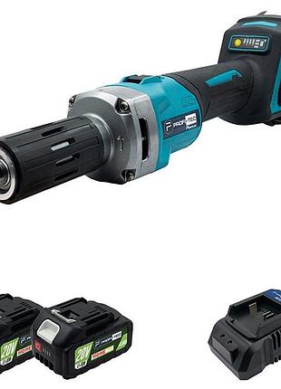 Потужна акумуляторна пряма шліфувальна машина profi-tec pdg36bl powerline : з акб 20v 2 шт по 4.0 ah+зп