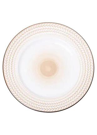 Тарелка десертная круглая 20.5 см плоская фарфоровая hp23390