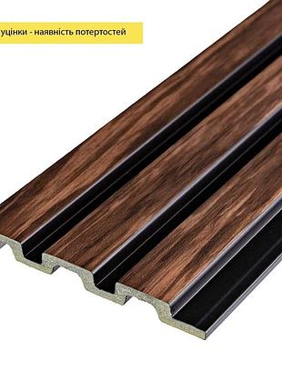Уценка рейка декоративная ps темный орех 2900х120х12мм sw-00002843