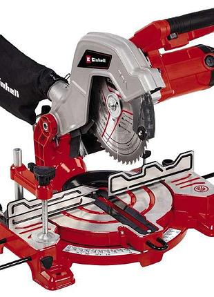 Мощная торцовочная пила einhell tc-ms 216 : 1400 вт, диск 216 мм, 48 зубов, 5000 об/мин (4300370)