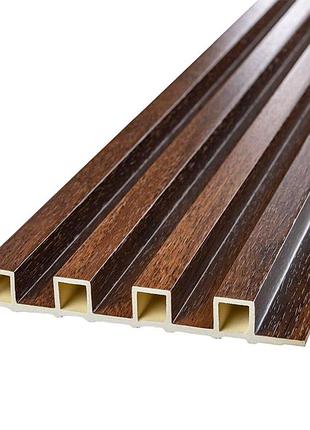 Рейка декоративная wpc стеновая каштан 3000х160х23мм sw-00001536