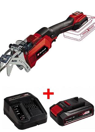 Потужна обрізна акумуляторна пилка einhell ge-gs 18/150 li - solo : з акб 18v 2.5ah, лезо 150 мм, товщина різу 100 мм (3408290)