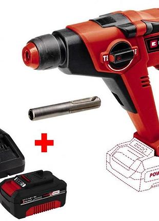 Потужний акумуляторний перфоратор einhell te-hd 18/12 li - solo : 1.3 дж, 18в (акум 4 ампера і зарядка)