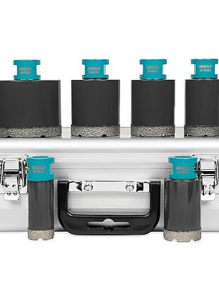 Набор алмазных коронок м14 bihui turbo-6 диаметром 25/35/40/45/50/68 мм (dbdms6)