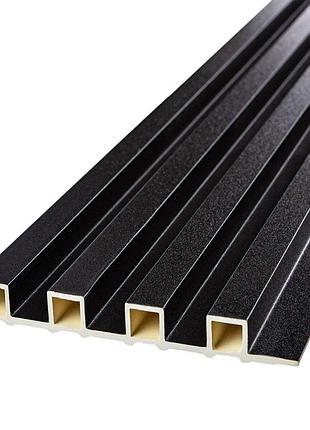 Рейка декоративная wpc стеновая антрацит 3000х160х23мм sw-00001532