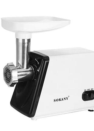 Электрическая мясорубка для фарша sokany электромясорубка для дома мощная 2500 вт с насадками белая sk-312