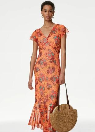 Новое шифоновое платье с принтом от marks & spencer