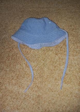 Фирменная 2 стороняя панама 0-6мес