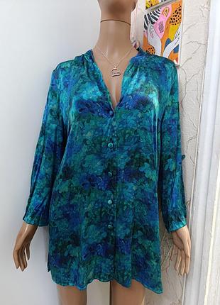 Блуза из шелка удлиненная с разрезами