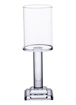 Подсвечник стеклянный на ножке 6.5×20 см подсвечник бокал декоративный прозрачный hp-4-40s
