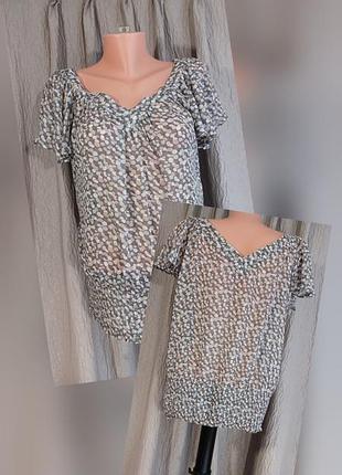 Лёгкая блузка camaïeu в романтичный горошек – размер eu 40 / it 44 / uk 12 /