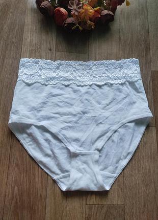 Качественные хлопковые трусики на высокой посадке george