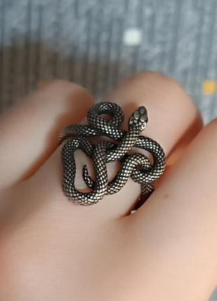 Змея кольца, кольцо серебряный (цвет)