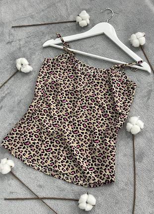 Майка жіноча базова леопардовий принт на кожен день для сну на прогуляну літні жіночі речі