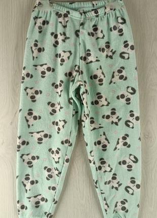 Флисовые брюки c&amp;a с принтом "пандочки", рост 116 см