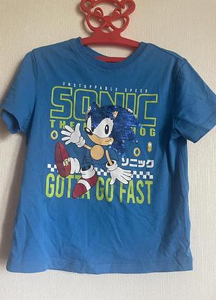 Футболка з пайетками супер сонік sonic lc waikiki