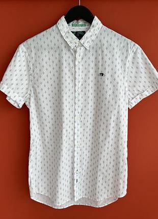 Scotch & soda оригінал чоловіча сорочка рубашка з коротким рукавом теніска поло розмір s
