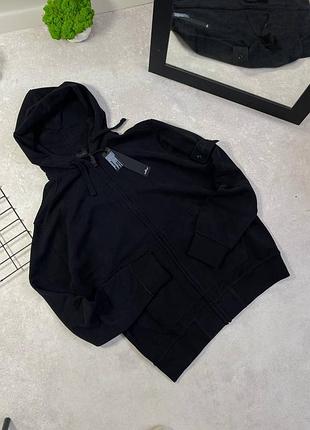 Зип-худи stone island в черном цвете