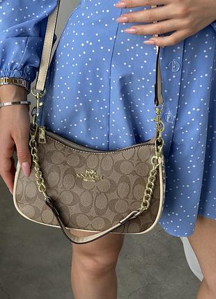 Жіноча сумка coach коач у кольорах, крос боді