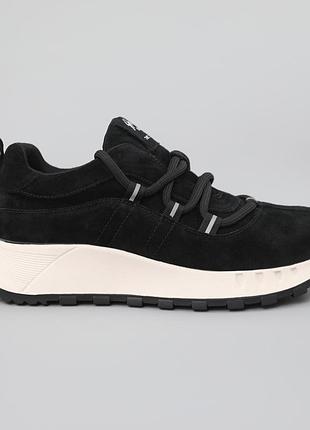 Кроссовки женские замшевые 589629 черные