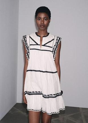 Короткое платье zw collection с вышивкой