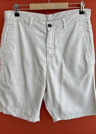 Zara оригинал мужские льняные шорты размер 30 31