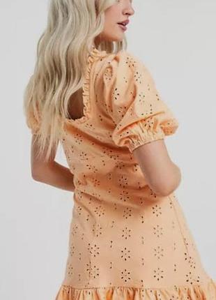Абрикосовое платье asos. cotton 100%.