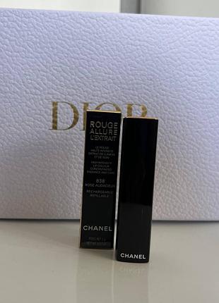 Оригінал chanel rouge allure l'extrait lipstick інтенсивна помада для губ 838 rose audacieux