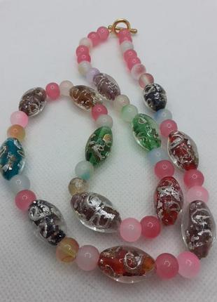 Бусы муранское стекло