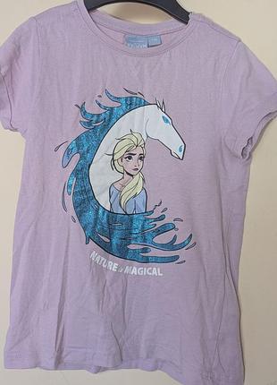 Футболка на девочку disney frozen холодное сердце 110см
