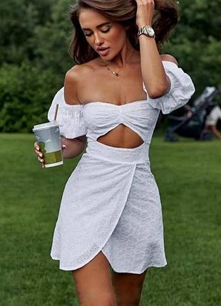 Оригинальное платье мини-прошва, платье, платье сарафан