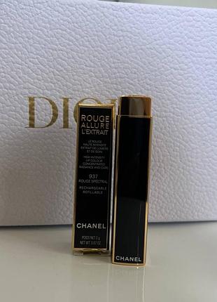 Оригінал chanel rouge allure l'extrait lipstick інтенсивна помада для губ 937 rouge spectral