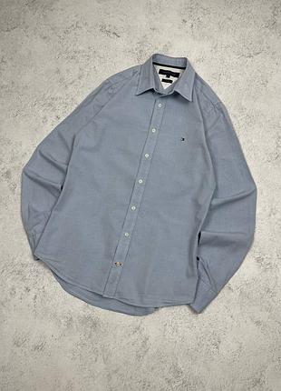 Блакитна базова сорочка tommy hilfiger