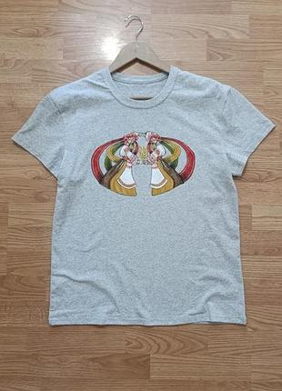 Патриотическая футболка с мотанкой. трезуб. оберегает ручную роспись, кастом. уникальные вещи l