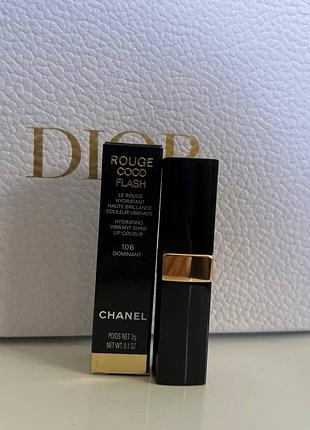Оригінал chanel rouge coco flash зволожувальна помада блиск для губ 106 dominant