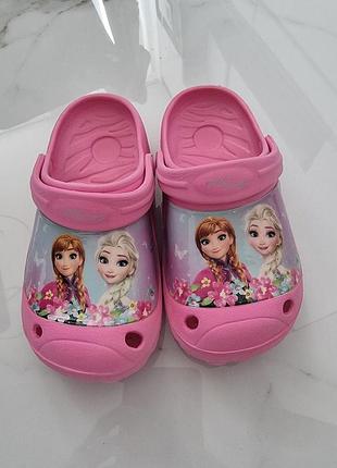 Резиновые детские сандалии disney ледяное сердце