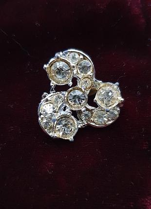 Винтажная мини брошь «три спирали», американский винтаж