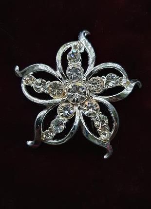 Винтажная брошь цветок, американский винтаж