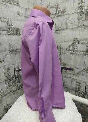 Бузкова фіолетова сорочка з довгим рукавом2 фото