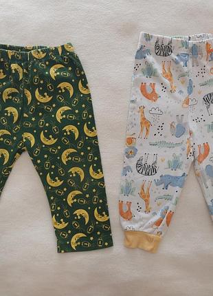 Легенькі штани штанці піжамні, розмір 74-80, 9-12 міс, h&m, benetton, m&s, by tchibo