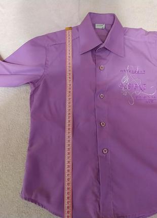 Бузкова фіолетова сорочка з довгим рукавом6 фото