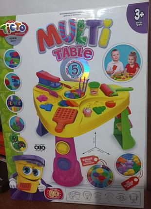 Великий багатофункціональний стіл для ліплення 80 предметів "multi table" "данко тойс" від 3 років