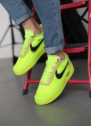 Чоловічі кросівки найк nike air force 1 neon