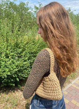 Летняя сумка, ручная работа, рафия